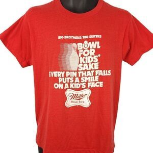 Bowl For Kids T Shirt Vintage 80s Miller High Life Big Brothers Big Sisters
